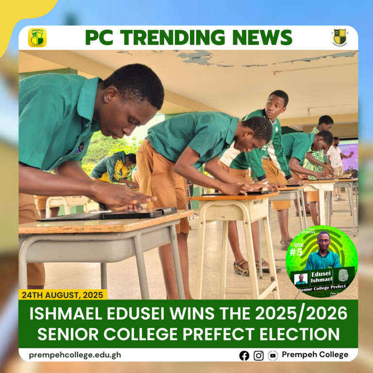 Read more about the article ISHMAEL EDUSEI WINS THE 2025/2026 SENIOR COLLEGE PREFECT ELECTION